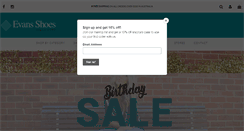 Desktop Screenshot of evansshoes.com.au
